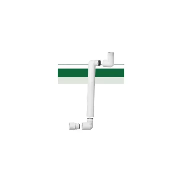 1" MIPT 12" L White PVC Swing Joint | LSCG134412
