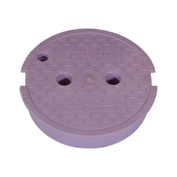 10" Round Purple Reclaimed Water Pro-Spec Corrugated Valve Box Cover | NDB311CR
