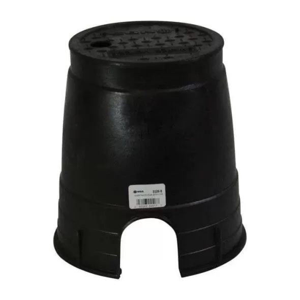 6" Round Black Water Meter Overlapping Meter Box Cover | NDBD109B