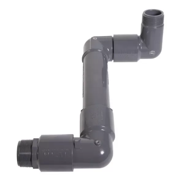1-1/2" NPT 12" L Dark Gray Swing Joint | RBGSJ1215011SS