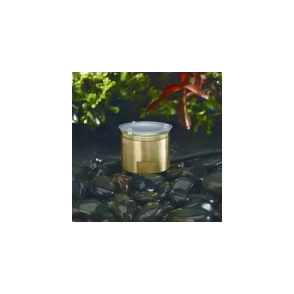 5 W Ceramic Integrated LED Natural Brass CNC Machined Solid Brass Landscape Series Under Water Light | VISUW2114BSNLB5