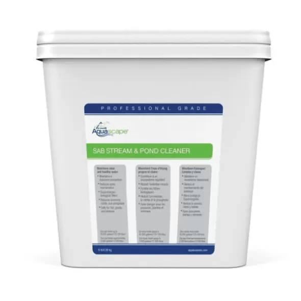 9 lb White/Tan Powder Slight Odor SAB Professional Stream and Pond Cleaner | AQS30409