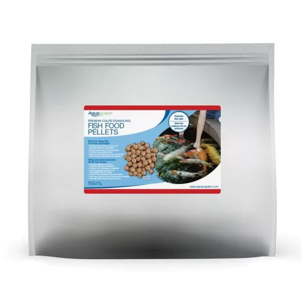 11 lb Premium Color Enhancing Large Fish Food Pellet | AQS81048