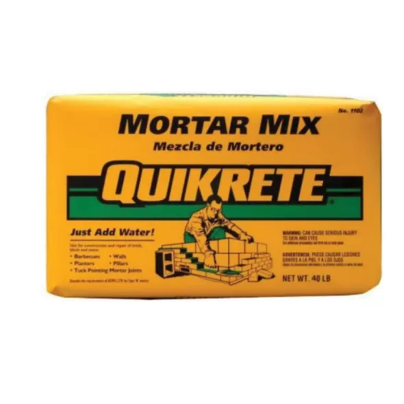 80 lb Bag Gray to Gray-Brown Mortar Mix | QUKMORTAR80