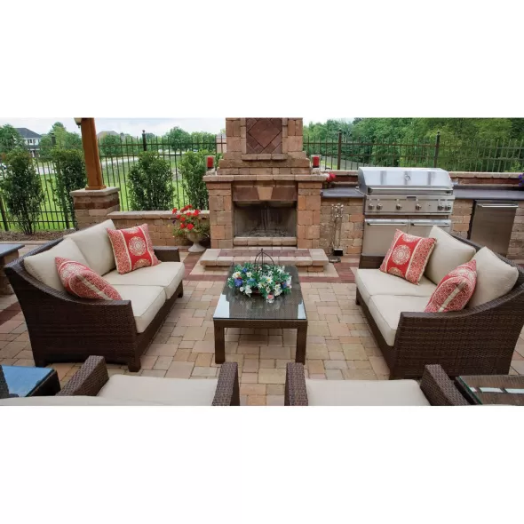 4-3/4" x 7" x 2-3/8" Medium Rectangular River Blend Olde Greenwich Cobble Paver | UNP0138R00620721