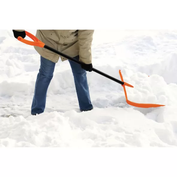 18" Orange with Plastic Edge Shovel Snow | HYR80026