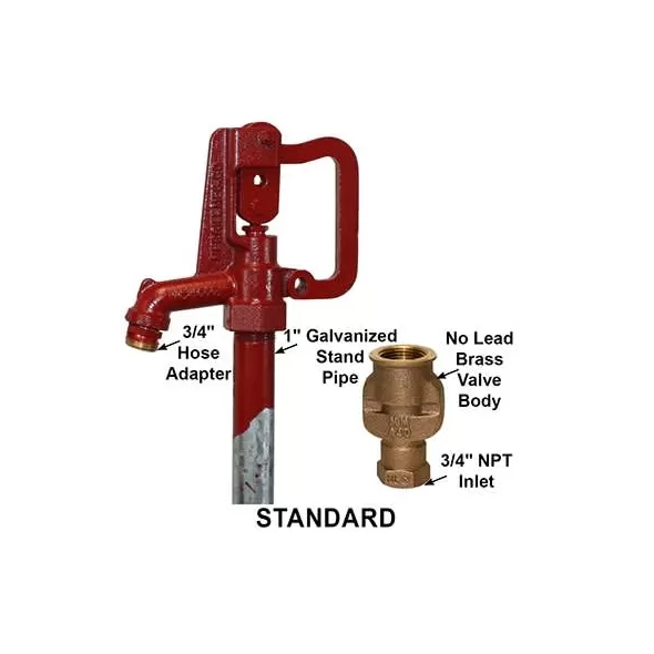 3/4" NPT x Hose Thread 56-1/2" C-1000 Series High Capacity Frost-Proof Yard Hydrant | MRHC7502