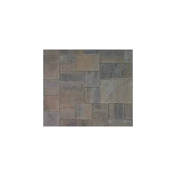 5-1/5" x 5-1/2" x 2-3/8" Positano Interlocking Artisan Slate Stone Paver | BAS100048410