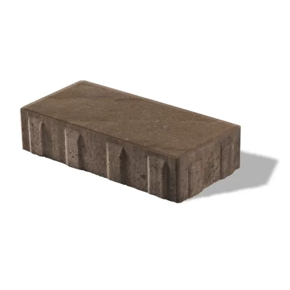4-1/2" x 8-7/8" x 2-3/8" Small Rectangular Brown Treo Premier Paver | UNPTREOSMRECBN