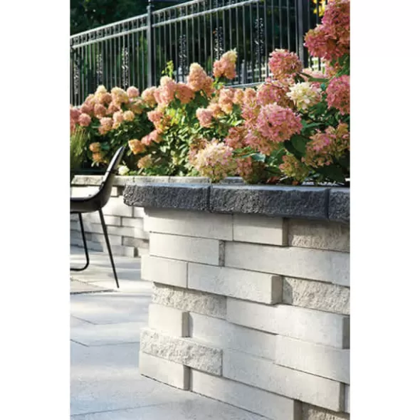 Techo-Bloc Wall Cap, 2-15/16" x 14" x 20" Onyx Black Reversible Graphix | 001848