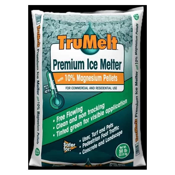 AgSalt Processing Ice Melter, 50Lb Solid Crystalline Dark Green 10% Magnesium Pellet Premium | TRUMELT-10%MAG