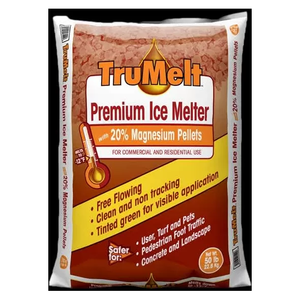 AgSalt Processing Ice Melter, 50Lb Solid Crystalline Light Green 20% Magnesium Pellet Premium | TRUMELT-20%MAG