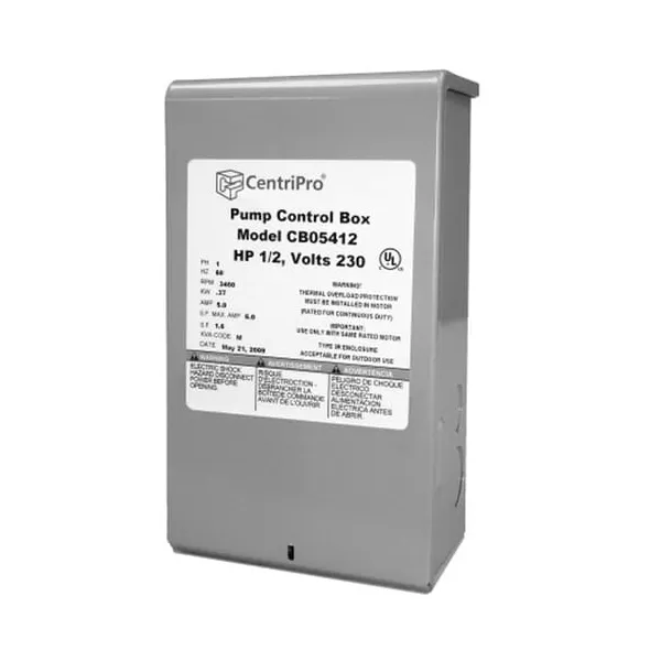 1/2 hp 115 V Quick Disconnect For M05411 4" CentriPro Motor Control Box | GLDCB05411