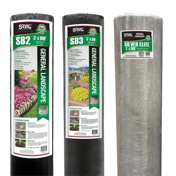 3' x 300' Polypropylene Silver Elite Series Non-Woven Landscape Fabric | SRWFSSB03300