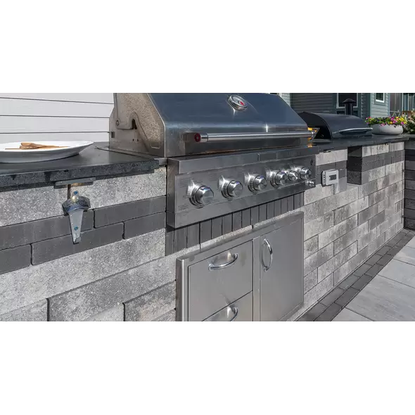 29" Buff Dimensional Stone Lineo Pillar Cap |  Lineo WC 28.5 Pillar Cap Buff