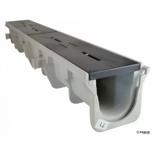 6" x 48" Polyethylene Light Gray Deep Channel | NDDDS106