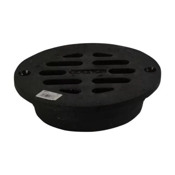 8" Round Ductile Iron Black Duracast Series Flat Inline Grate | NDSD8