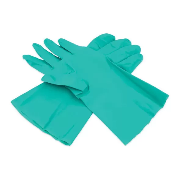 Large Nitrile Green Chemical-Resistant Reusable Gloves | AXIGC30002L