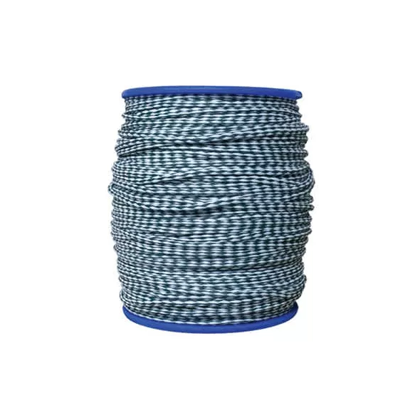 1/4" x 1000' Polypropylene Green/White 3-Strand Braided Rope | BAY287GW