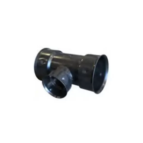 ADS Soiltight Reducing Stop Tee, Bell-End HDPE Dual Wall Injection Molded N-12, Black 12" x 12" x 8" | DFD1262ST