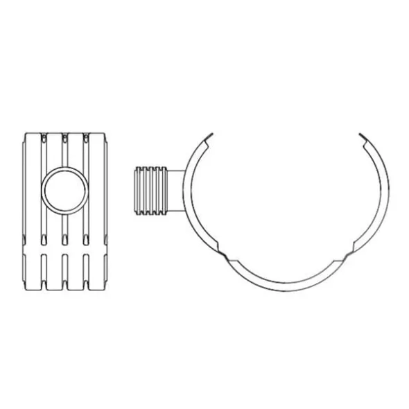 ADS Reducing Saddle Tee, Snap-In HDPE Fabricated 15" x 15" x 8" | DFD1542AN
