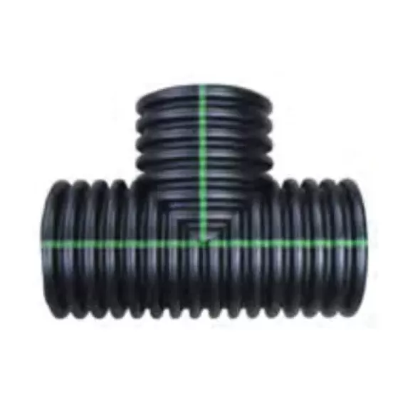 ADS Tee, Plain-End HDPE Dual Wall Fabricated N-12, Black 15" | DFE1565AN