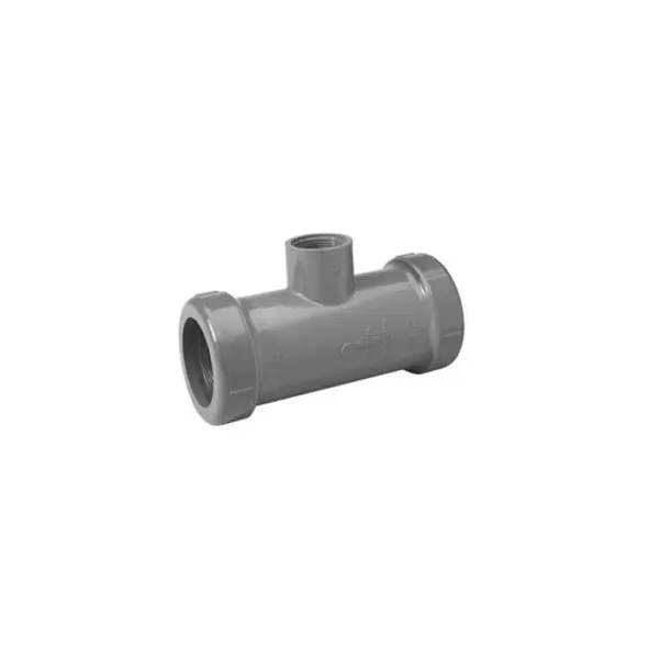 PVC Service Tee 2-1/2 in. x 2-1/2 in. x 1-1/2 in. Gasketed x Gasketed x Female Acme Heavy Turf Reducing | 344291