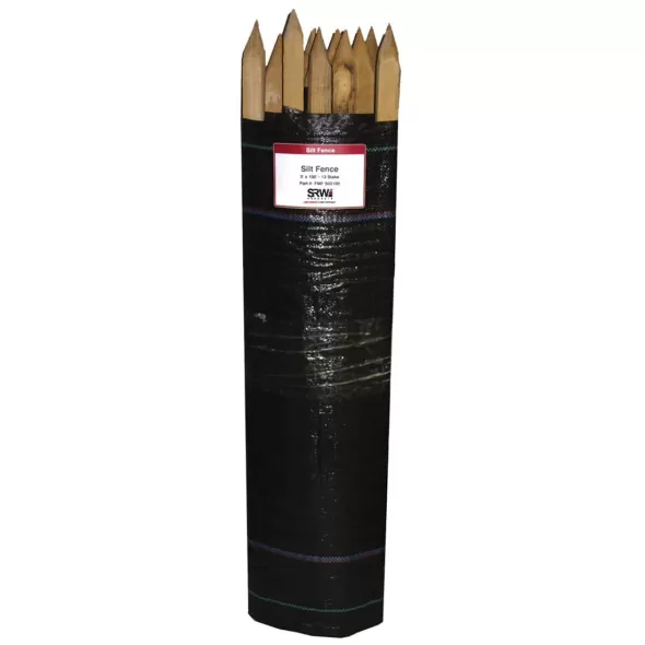 3' x 100' Black Polypropylene Tape Woven Silt Fence | SRWFCMFS03100