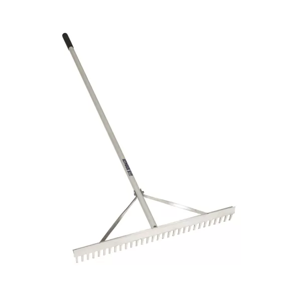 48 " W 66" Aluminum Powder Coated Handle Heavy-Duty Field/Aggregate Rake | STR92048