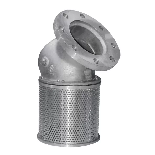 4" Companion Flanged Aluminum 45 Degrees Foot Valve | SURSFV4CF