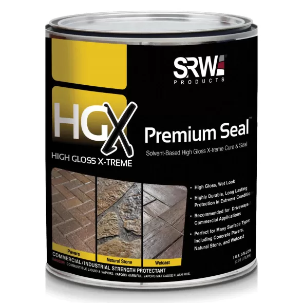 1 Gallon Clear Water White High Gloss X-Treme Commercial Grade Solvent Based Cure And Seal |  SSPC HGX CTN