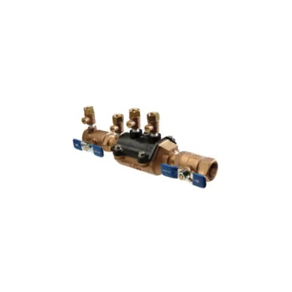 1" Male Threaded Lead-Free Bronze 175 psi 350 Series Double Check Zurn Industries Backflow Preventer | WLK350010