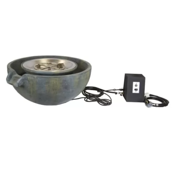 34" x 32" x 15" W/Fire and Water Feature Fire and Water Spillway Bowl | AQS58092