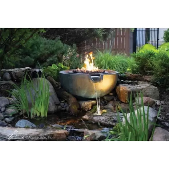 34" x 32" x 15" W/Fire and Water Feature Fire and Water Spillway Bowl | AQS58092