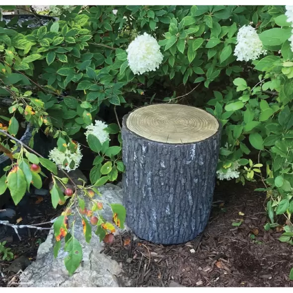 Poly Resin Faux Oak For Outdoor Electrical Outlets Stump Cover | AQS78259