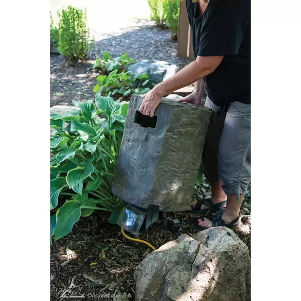 Glass Fiber Reinforced Concrete Faux Stone For 20 lb Propane Tanks Propane Tank Cover | AQS78336