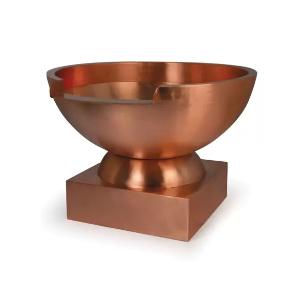 16" x 16" x 8" Copper For Copper Bowls Fountain Pedestal | AWGCB16P