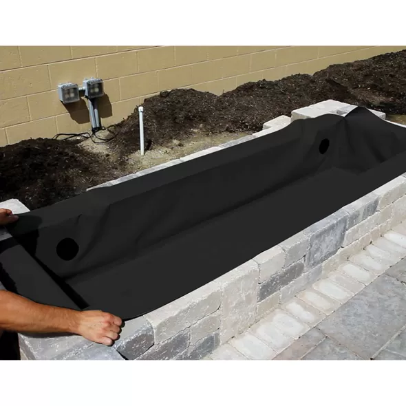 120 Gallon 72" x 24" x 16" PVC Black Flexible Hardscape Basin | AWGFF6216B