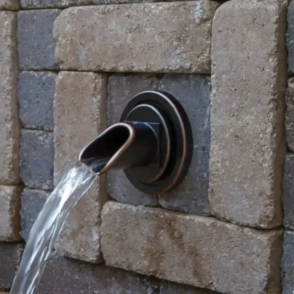 600 gph 5" x 5-3/4" x 5" Bronze For Formal Spillways and Flexible Hardscape Basins Wall Spout | AWGWSRO