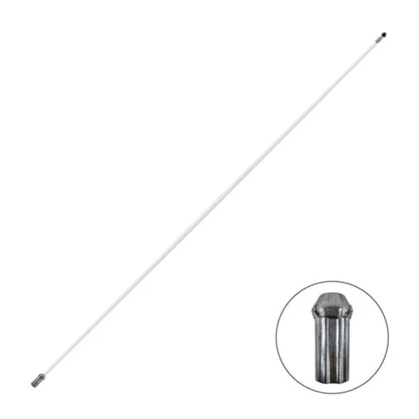 3/4" x 7.5' Fiberglass White Tournament For Grommet-Style Flags or Tube-Style Flags Flag Pole | BAY300TW75B