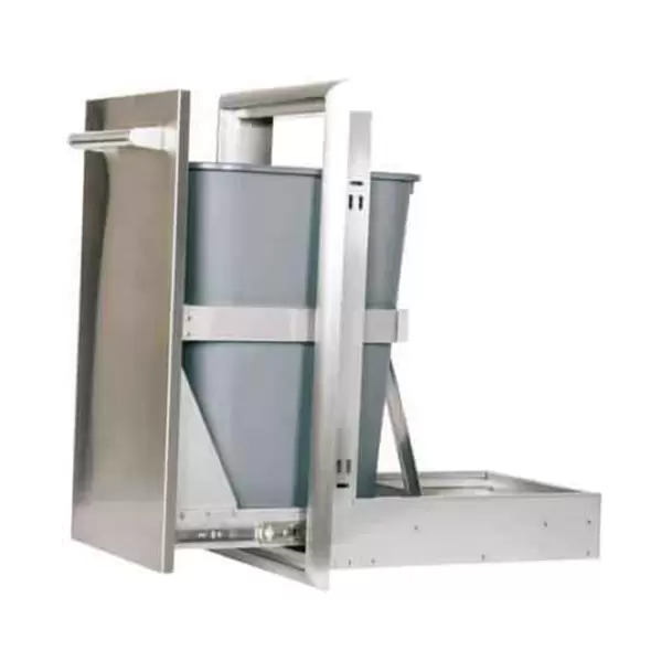 14-3/8" x 18-7/8" x 26-1/4" 304 Stainless Steel Pull Out Single Trash and Recycle Drawer | COYCSTC