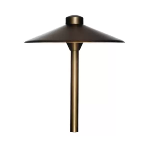 16" Weathered Brass For Zen Clear 490020/Zen Frosted 490021/Tortuga 490028 Path Lights Socketed and Wired Path Light Stem | DAU490023