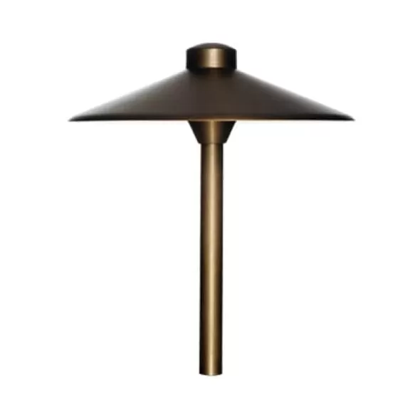 18" Weathered Brass For Zen Clear 490020/Zen Frosted 490021/Tortuga 490028 Path Lights Socketed and Wired Path Light Stem | DAU490026
