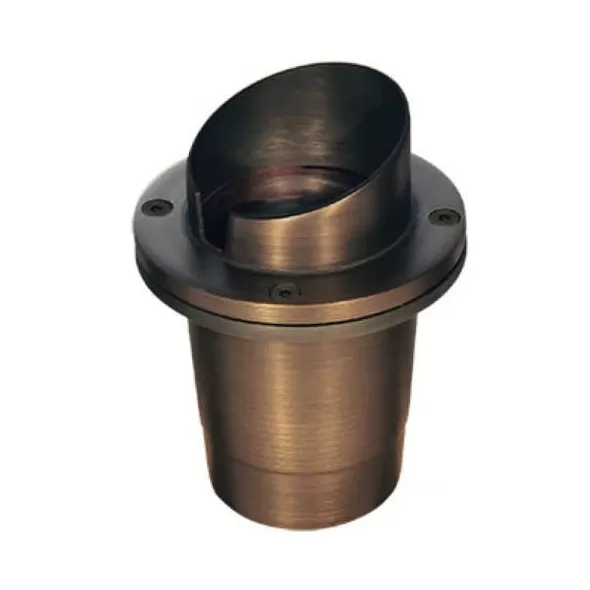 7 W Bi-Pin Ceramic MR-16 2700K/3000K LED 3.8" x 5" Weathered Brass Well Light | DAU490065