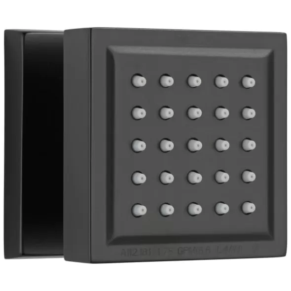 1/2" NPT 2-11/16" x 2-5/32" Brass Matte Black Body Spray | DLT50150BL