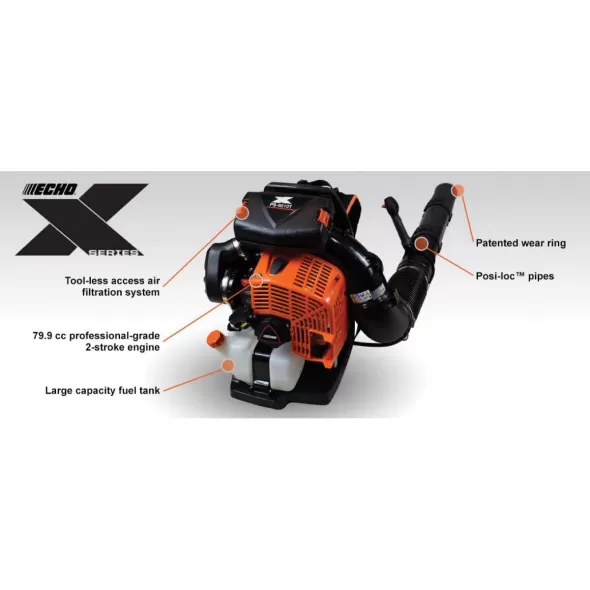 79.9 cc X-Series Backpack with Tube Throttle Blower | ECHPB9010T