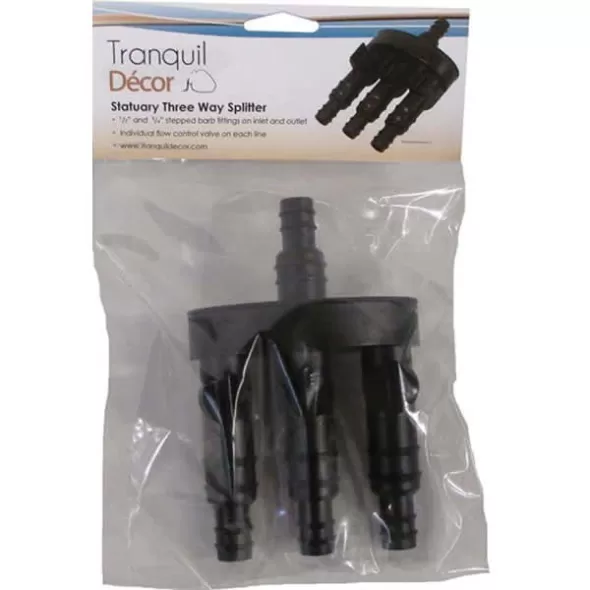 1/2" x 3/4" Stepped Barb 3-Way For Single Pumps Statuary Splitter | EPPTWS3