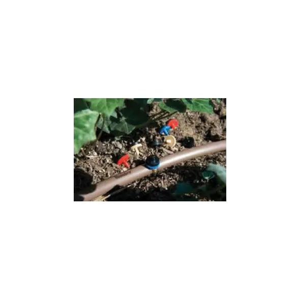1/4" Self-Piercing Barb 1 gph Black Pressure Compensating Point Source Drip Emitter | HTRHE10B25
