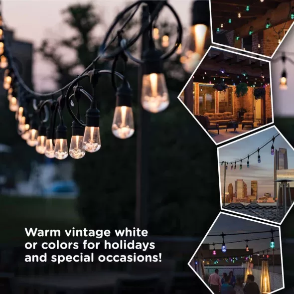 12 W 24' Warm White Color Changing LED Vintage Cafe Light | JAS37791