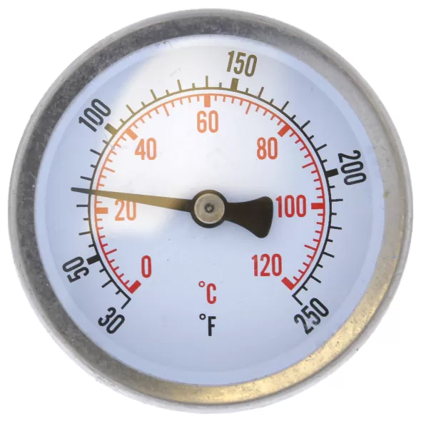 2-1/2" Dial 3/4" Sweat Brass Well Dial Thermometer | JSCJ40702